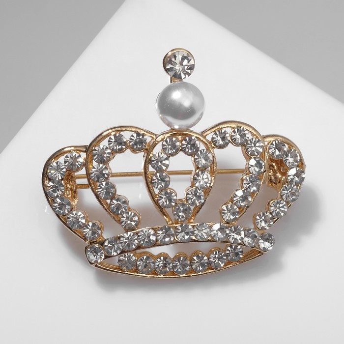 Брошь Queen fair бижутерный сплав, стразы