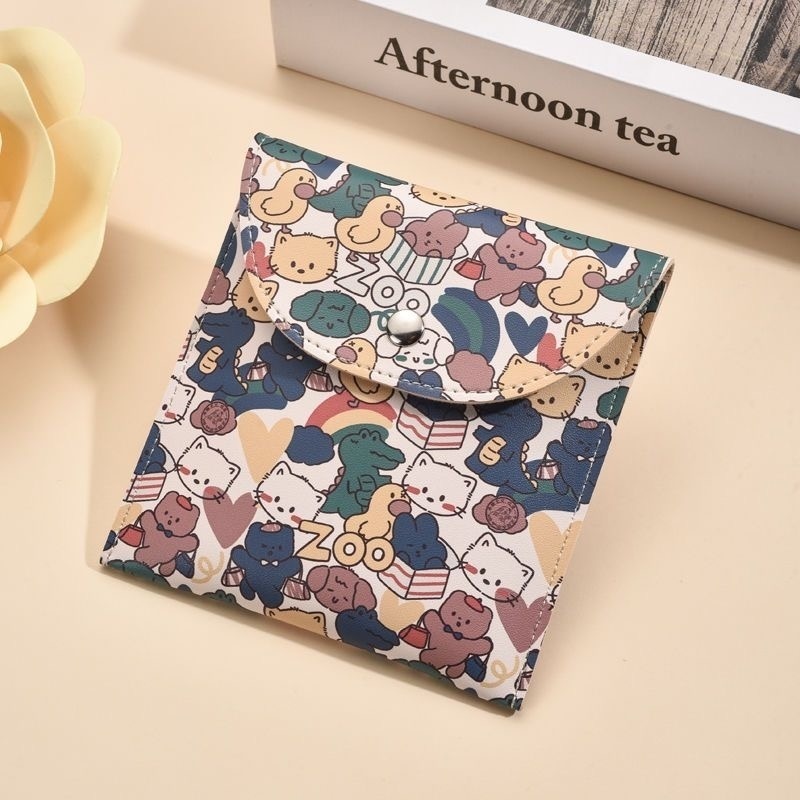 Косметичка искусственная кожа мультиколор 12X12 см