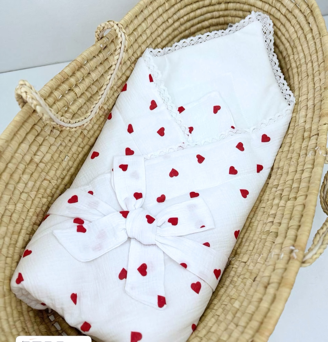 Конверт-одеяло Baby белый, красный
