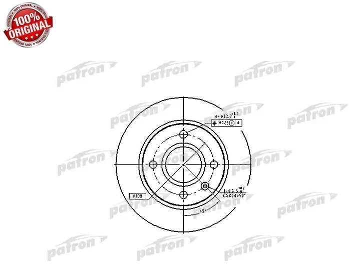 Диски PATRON передние PBD2753