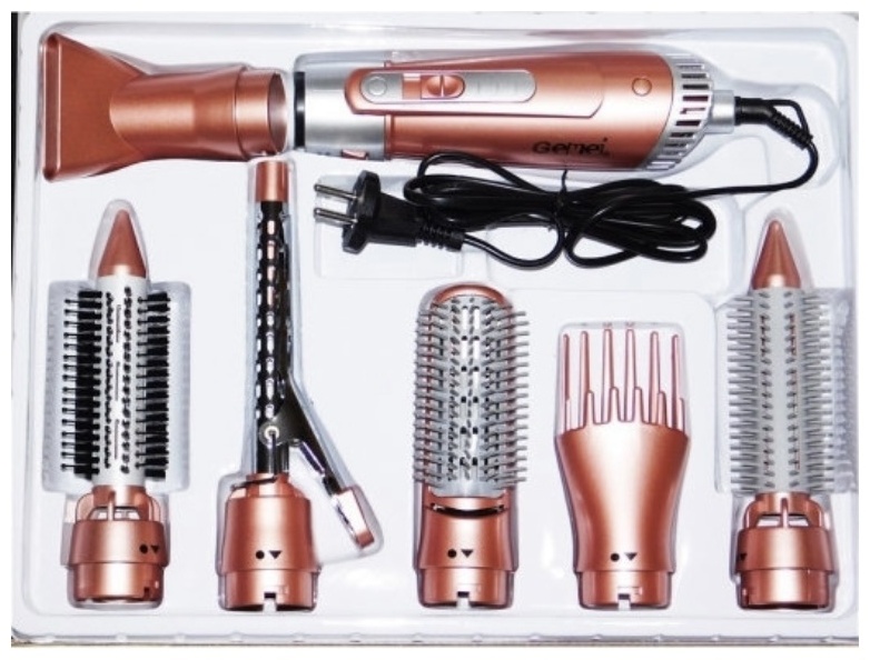 Gemei GM-4831 фен-щетка розовый