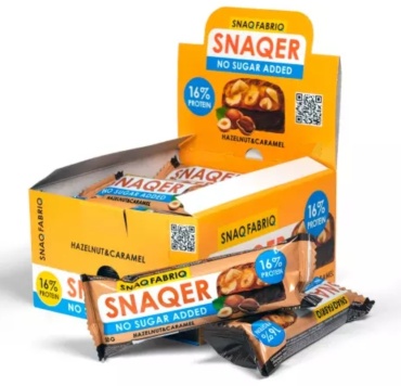 Snaq Fabriq батончик ореховый Snaqer фундук-карамель 12 шт