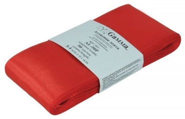 Лента атласная 50 мм ( 2 ")  "Gamma"   AL-50P   ФАСОВКА   5.4 м №111 красный