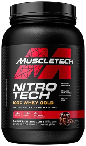 MuscleTech Nitro-Tech Whey Gold Двойной Шоколад 921 г