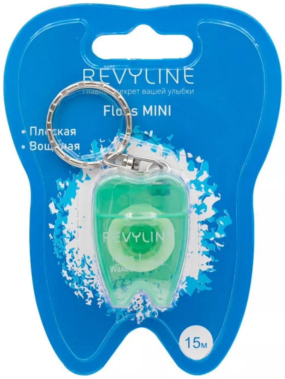 Revyline Вощеная зубная нить плоская Floss mini плоская 15 м