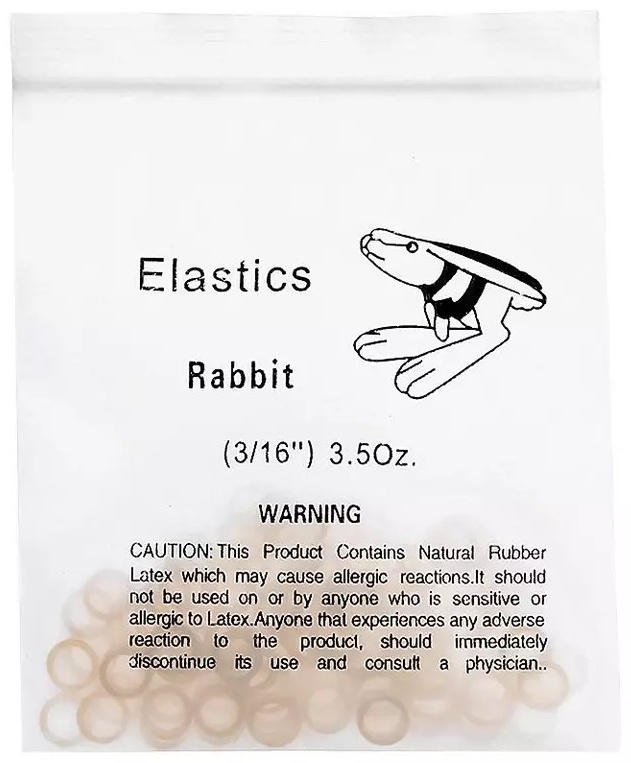 Ormco эластичная тяга Elastics Rabbit 3.5 oz 3/16 100 шт
