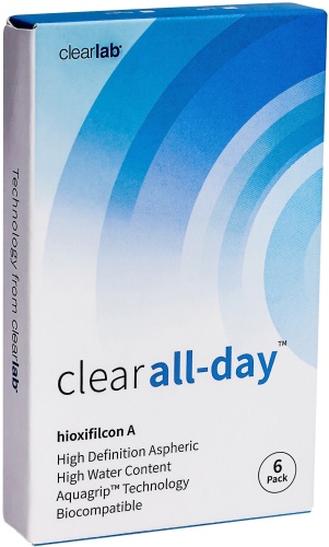 Контактные линзы ClearLab Clear All-Day -3.50 кривизна 8.6 на месяц 6 шт