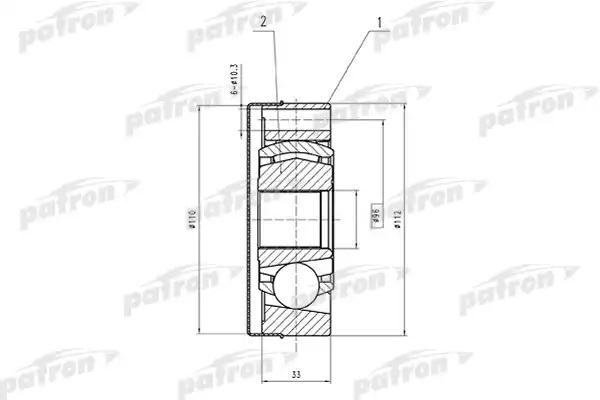 PATRON шрус внутренний PCV1566