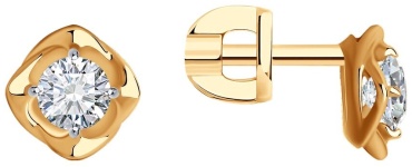 Серьги SOKOLOV EAR-SO-585-254390 вес 1.67 г золото, фианит