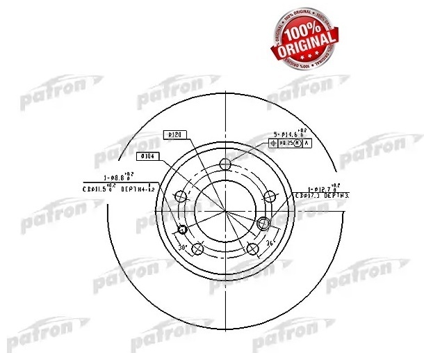 Диски PATRON передние PBD2556
