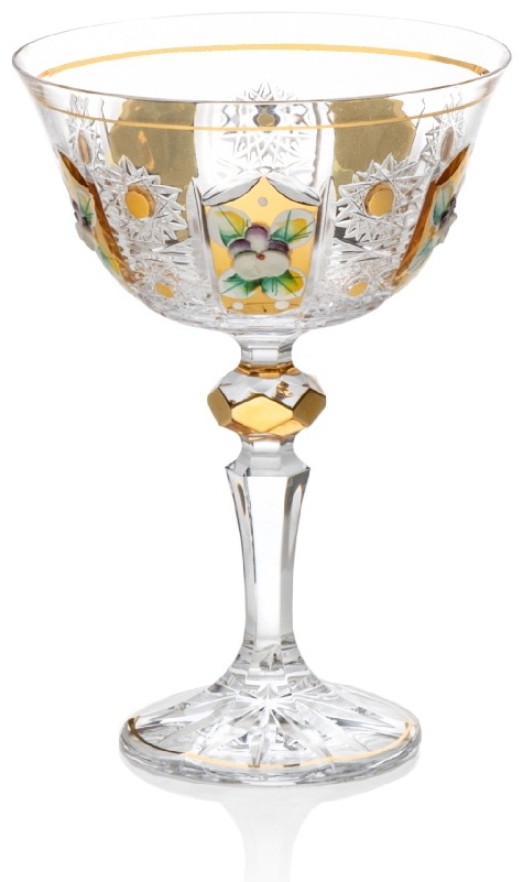 Набор бокалов Gold Crystal 180 мл, хрусталь, 6 шт