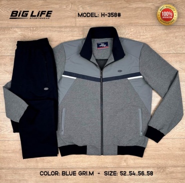 Повседневный костюм BIG LIFE синий, серый
