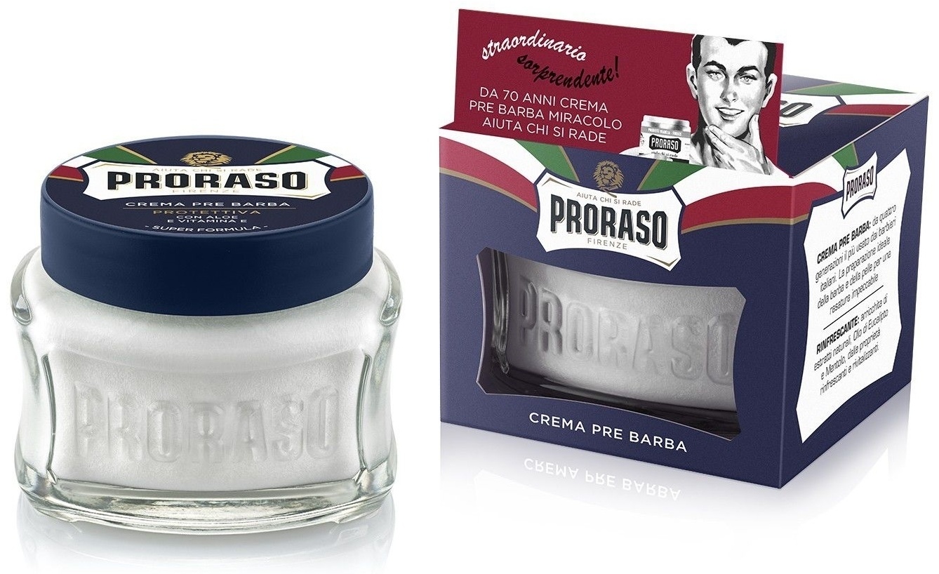 PRORASO Crema Pre Barba Защитный с Алоэ и Витамином Е крем до бритья 100 мл