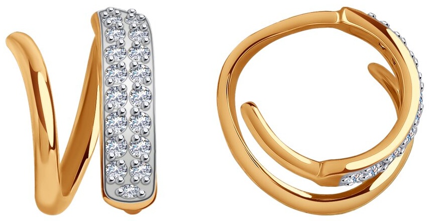 Серьги SOKOLOV EAR-SO-585-827733 вес 1.32 г золото, фианит