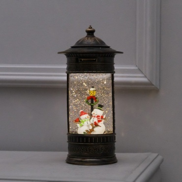 Luazon Lighting Фонарь со снеговиками 27 см