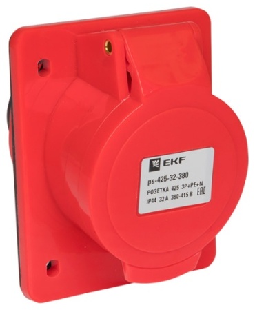 EKF силовая розетка 380 В 32А, ps-425-32-380