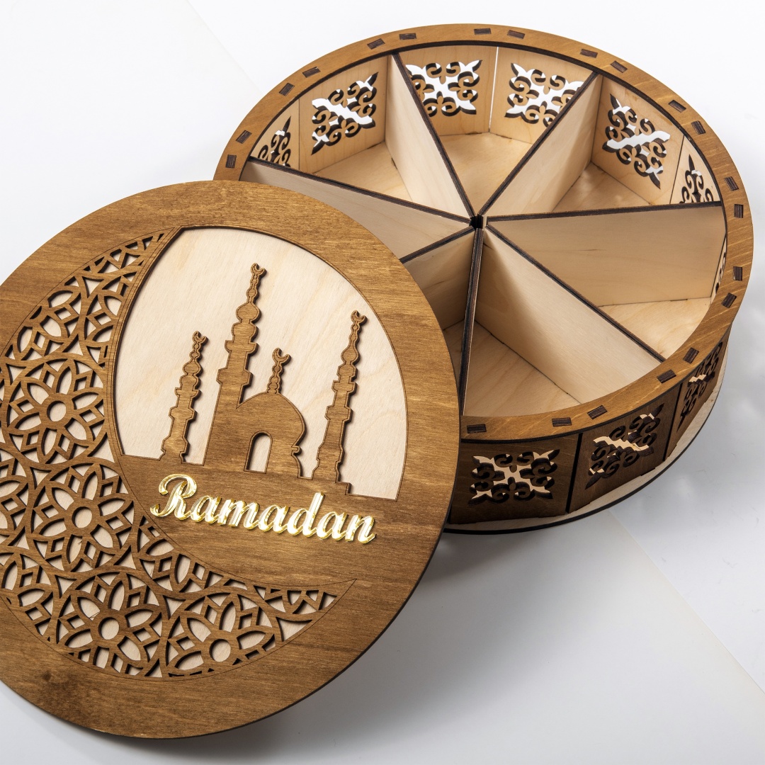 NAVA Деревянная менажница для сухофруктов Ramadan круглая 1 шт