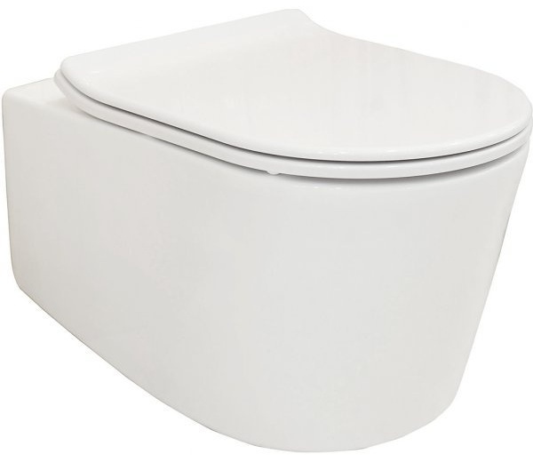 RE1100R Унитаз Rennes подвесной, безободковый с креплениями HDC527WH комплект - артикул K0000037048