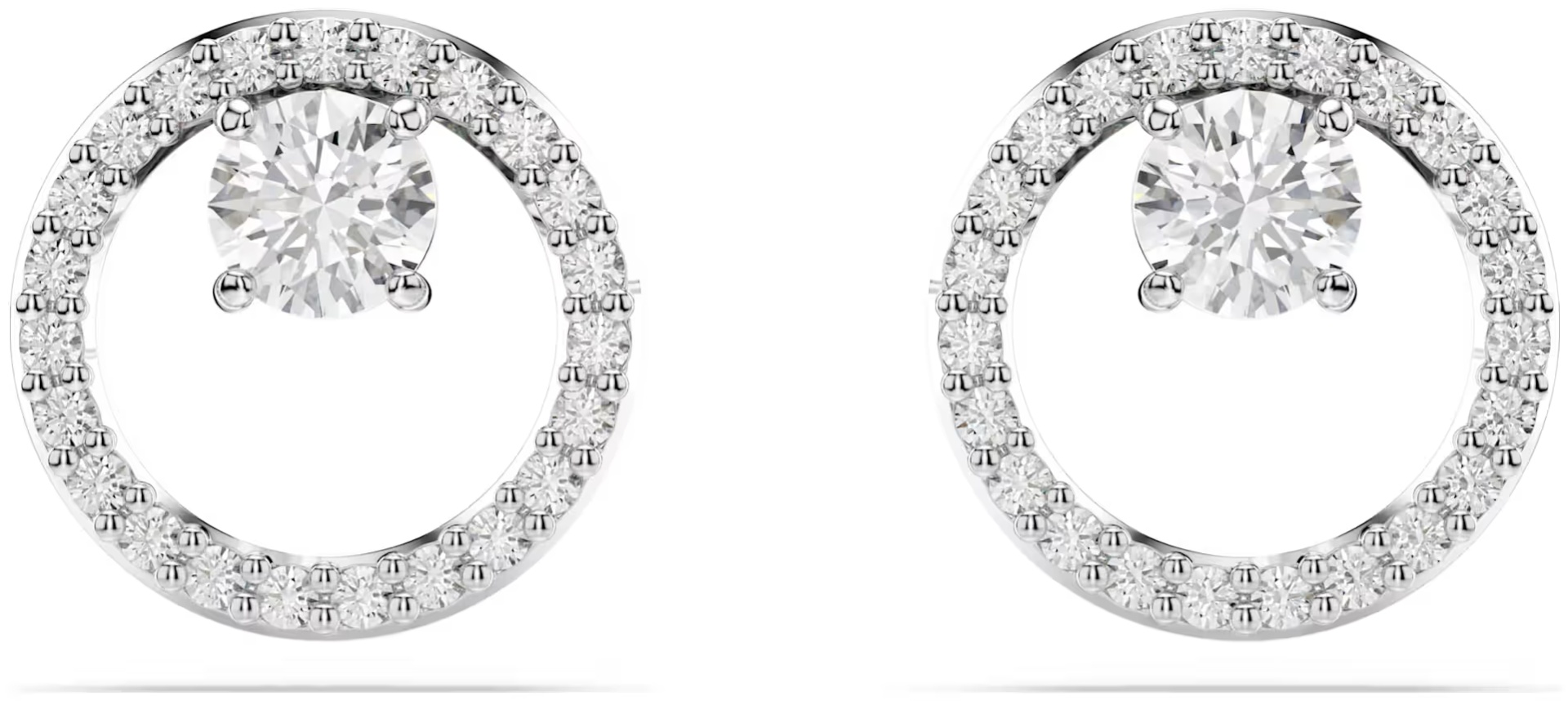 Серьги Swarovski ювелирный сплав, цирконий
