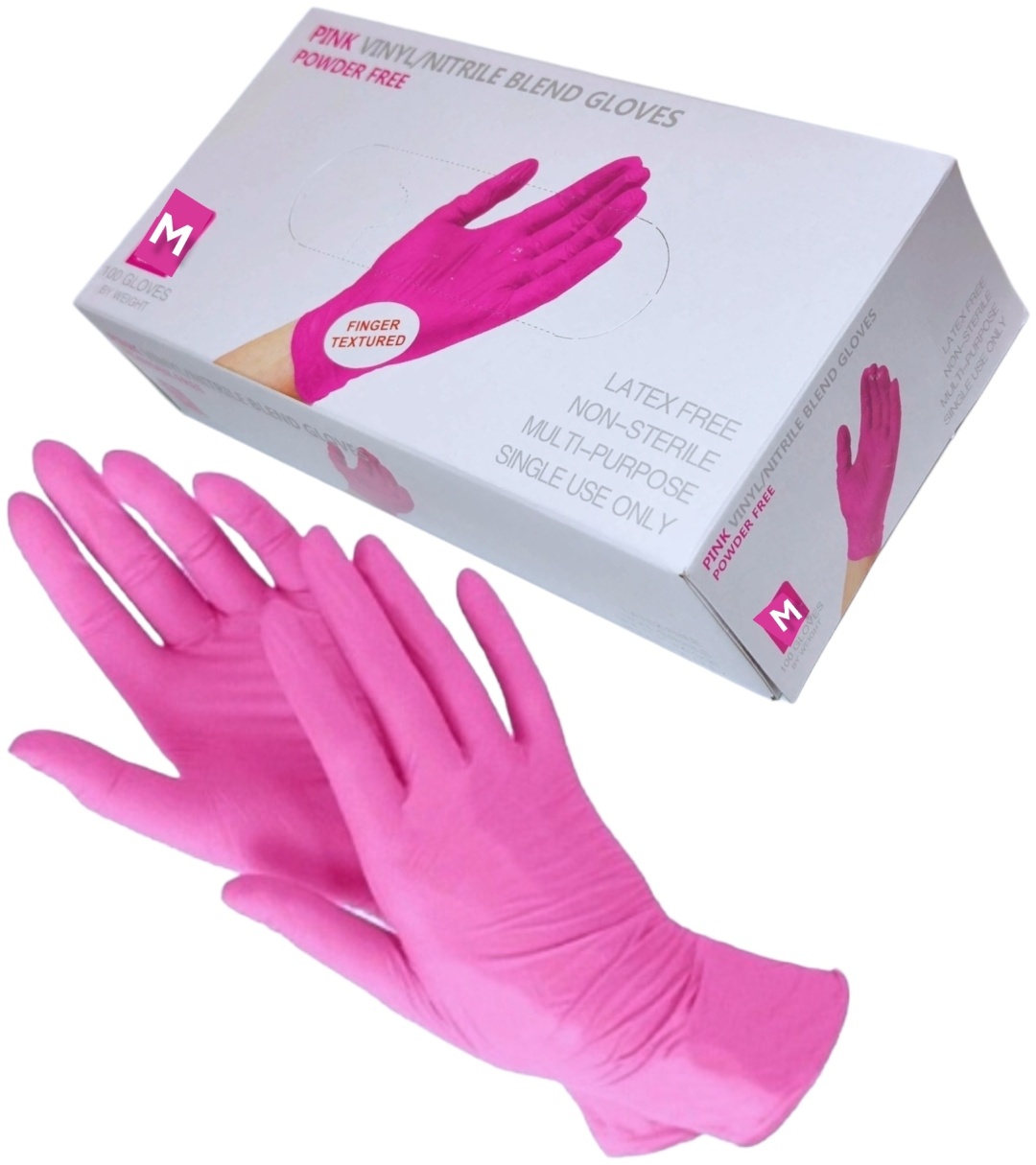 Wally Plastic перчатки Базовая коллекция винил m розовый 100 шт