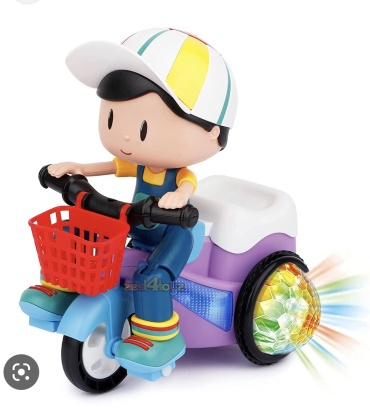 Stunt tricycle 1234, пластик, зеленый