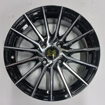 Powcan 2818 6.5x15/4x100 D67.1 ET35 4 диска черный, серебристый