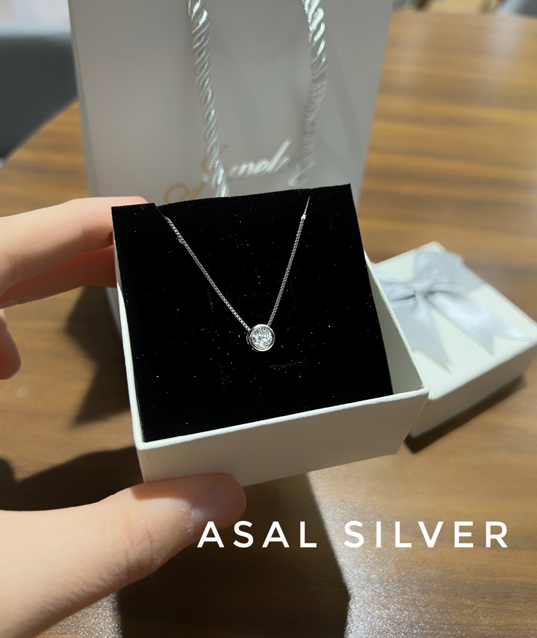 Колье Asal Silver 155616 длина 45 см вес 4 г серебро, фианит