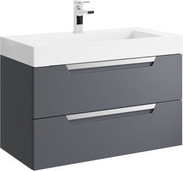 Тумба с раковиной Aqwella CUB0109GR, 90x61x45 см, серый