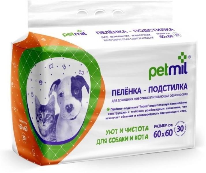 Купить Petmil пеленка одноразовая 30 шт в кредит в Алматы – Kaspi Магазин