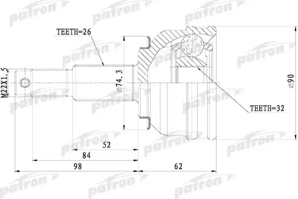 PATRON шрус PCV9819