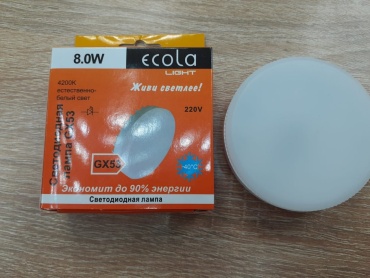 Ecola 8W GX53, светодиодная, теплый белый