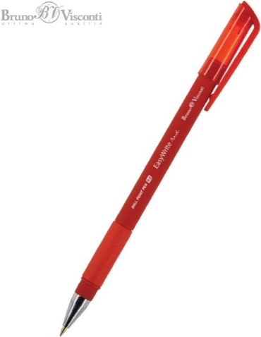 Ручка шариковая Bruno Visconti EasyWrite.Red 20-0132 1 шт, цвет чернил красный