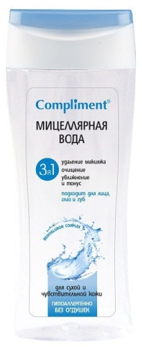 Compliment 3 в 1 мицеллярная вода 200 мл