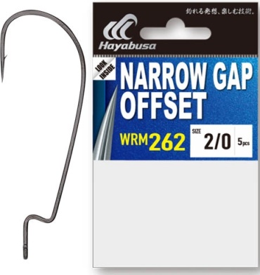 Крючок офсетный Hayabusa WRM262 Narrow Gap BM №1/0, 5 шт.