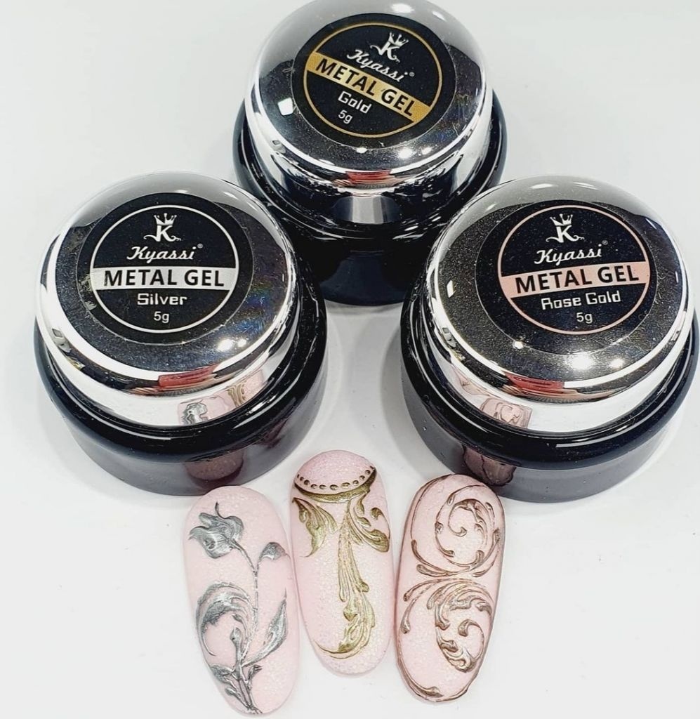 Kyassi гель для дизайна Metal Gel Rose Gold 5 мл