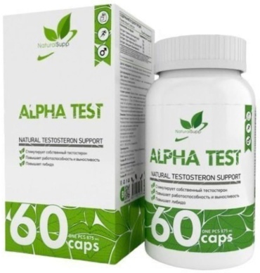 Natural Supp Alpha Test 60 caps