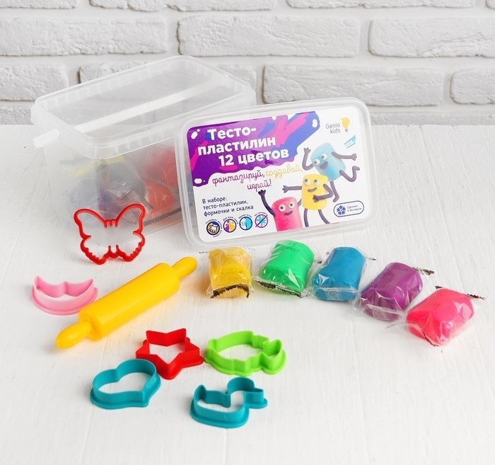 Купить Пластилин Genio Kids Тесто-пластилин 269 12 цветов в кредит в ...