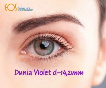 Контактные линзы EOS Dunia Violet -4 кривизна 8.7 на год 2 шт