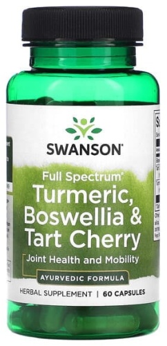 Swanson Full Spectrum, куркума, босвеллия и вишня капсулы 60 шт
