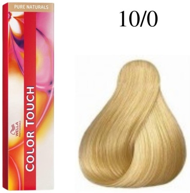 WELLA Color Touch Pure Naturals 10/0 яркий блонд крем-краска 60 мл