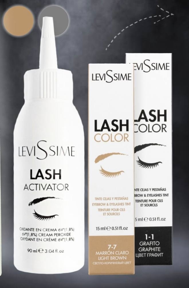 LEVISSIME Lash Color Activator 1.8% краска, оксид для краски 7-7, 1-7 2х15 мл