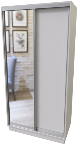 Шкаф-купе InDA-mebel Sirius V2.3, 120x230х60 см, серый