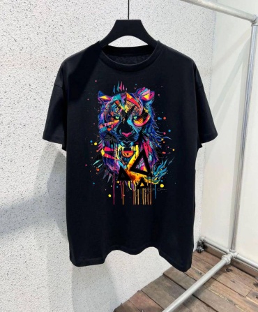 Футболка TMH_TREND.KZ Лев Lion черный