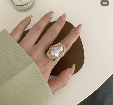 Кольцо Accessories размер регулируемый бижутерный сплав, жемчуг, жемчуг
