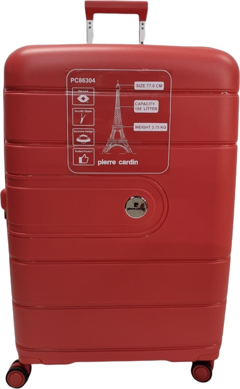 Чемодан Pierre Cardin PC86304 полипропилен 109 л красный