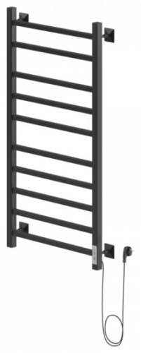 Полотенцесушитель электрический Nika STEP-1 100/50 RAL9005 МАТ, лесенка 50x100 см