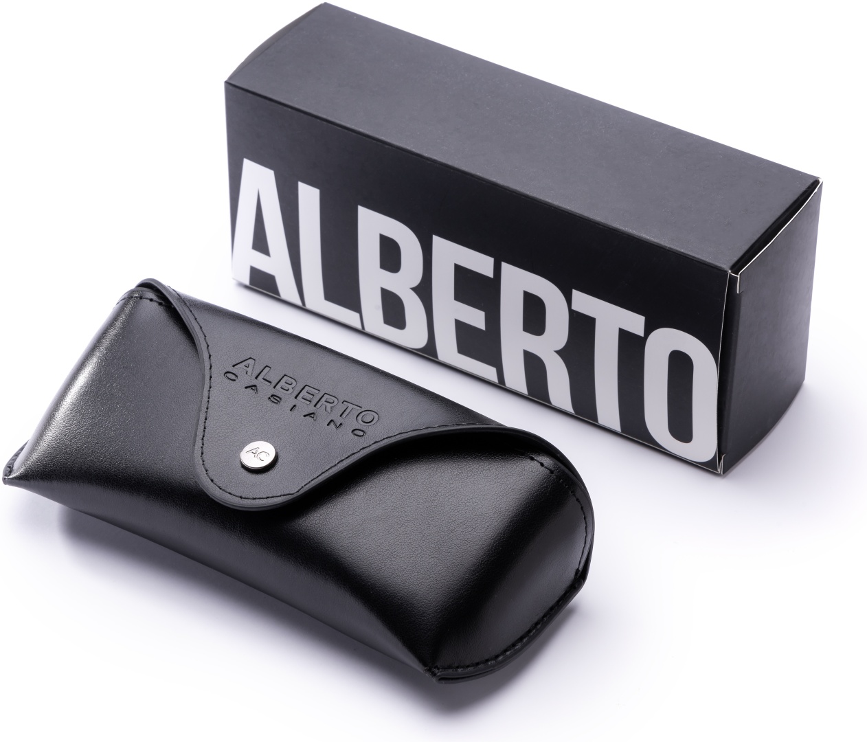 Жесткий футляр Alberto Casiano искусственная кожа, 7 x 17 см черный