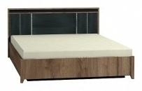 Кровать Глазов Натура 307 Дуб табачный Craft-Черный
