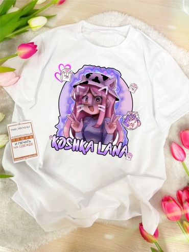 Футболка Кошка Лана Koshka Lana TMH_TREND.KZ белый