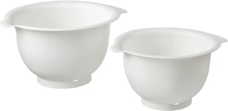 Набор мисок IKEA VISPAD ВИСПАД 26х26 см, пластик, 2 шт